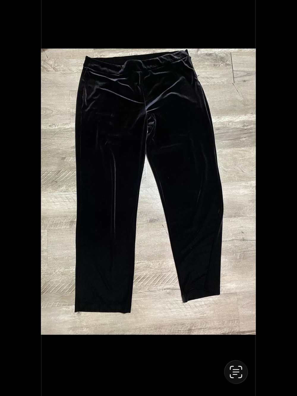 Neiman Marcus Black Velvet Straight-Leg Pants